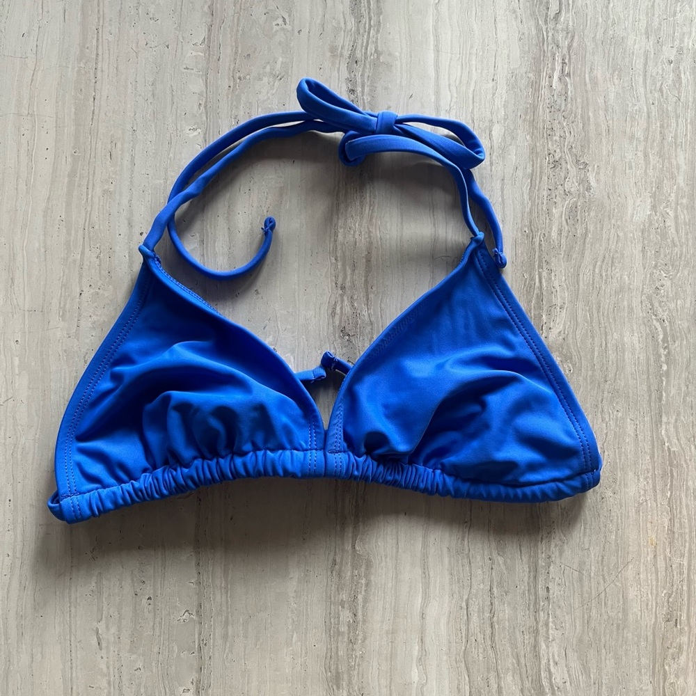 Wild Fable Women's Juniors Triangle Bikini Top Blue X-Small